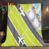 Airports and Airplanes 2D Flat Pattern Flannel Blanket High Quality All Seasons Warmth and Comfort Perfect for Christmas Gifts.MMT0918314