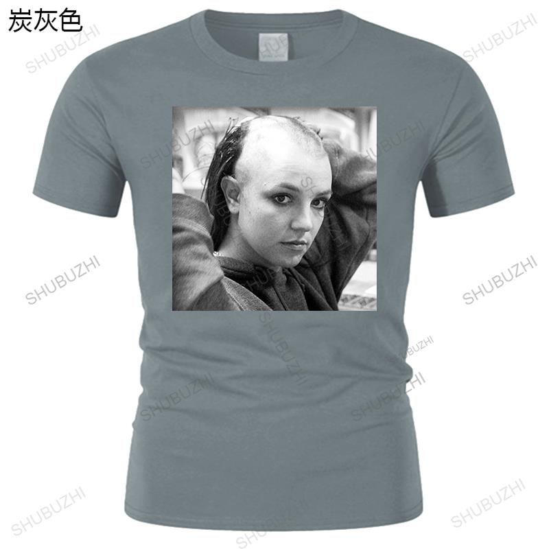 Herr högkvalitativ kortärmad t-shirt vintage t-shirttoppar Kal britney spears Tung sommarbomull märke lös t-shirt stor storlek