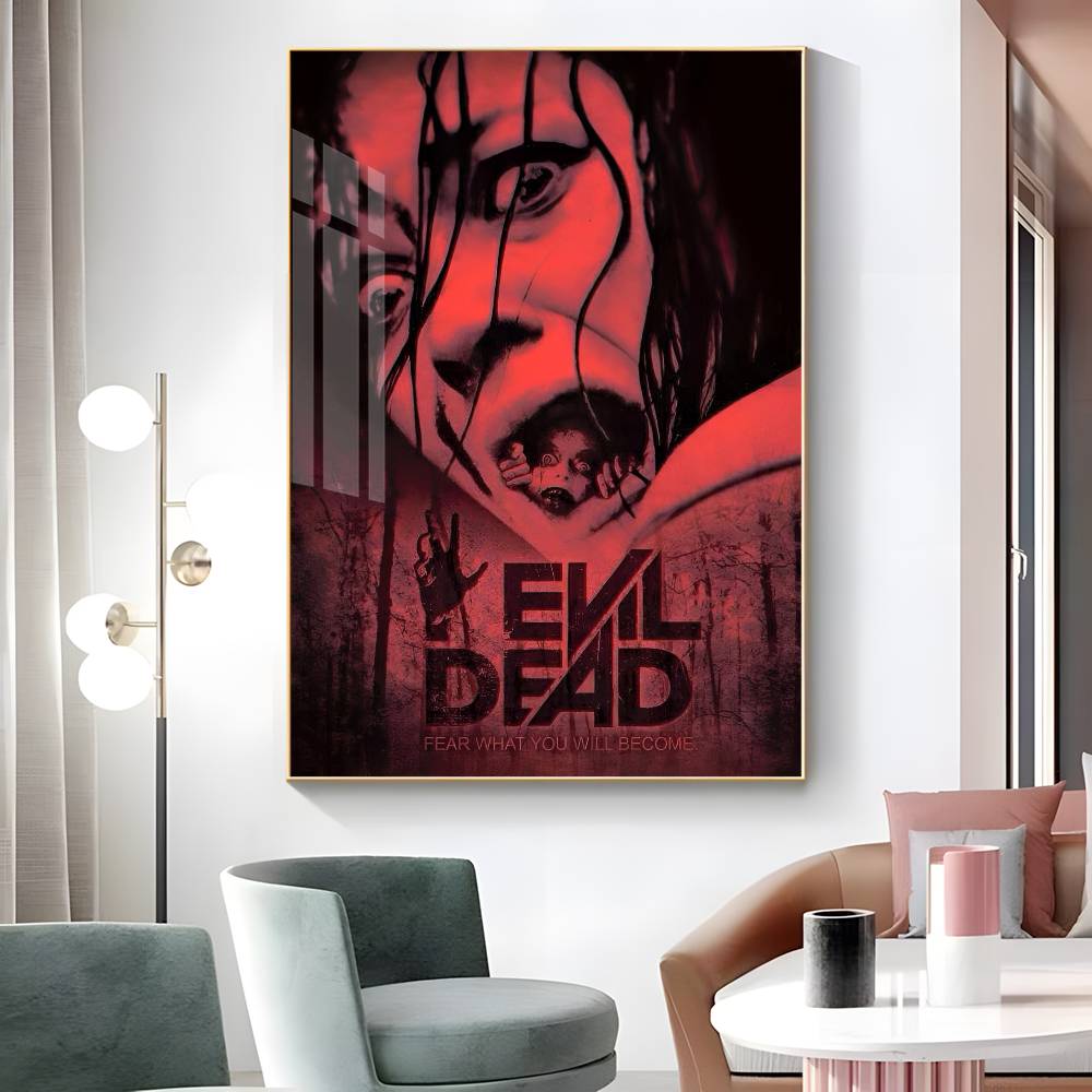 1pc Classic Horror Movie Evil Dead Rise Poster Sticker Print Waterproof Wall Art For Living Room Bedroom Home Decor