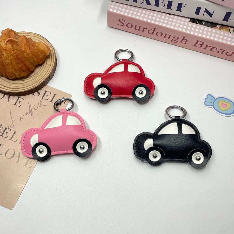 Vintage Creative Car Keyring Accessories Key Chains Alloy PU Material Creative Keychain Ornaments Cartoon Schoolbag Bag Pendant