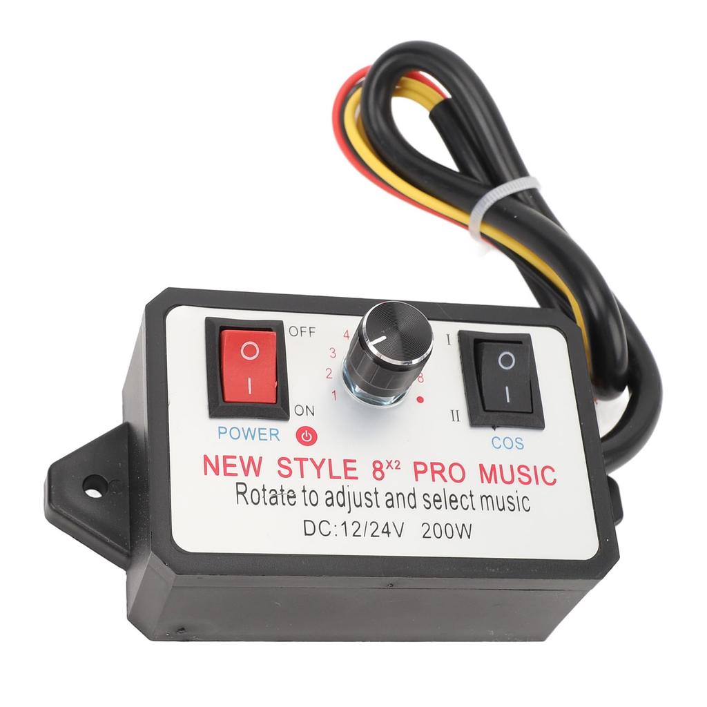 Car Horn Controller Dual Tone 16 Sound Effects Vehicle Adjustable Unit Yacht 24V DC