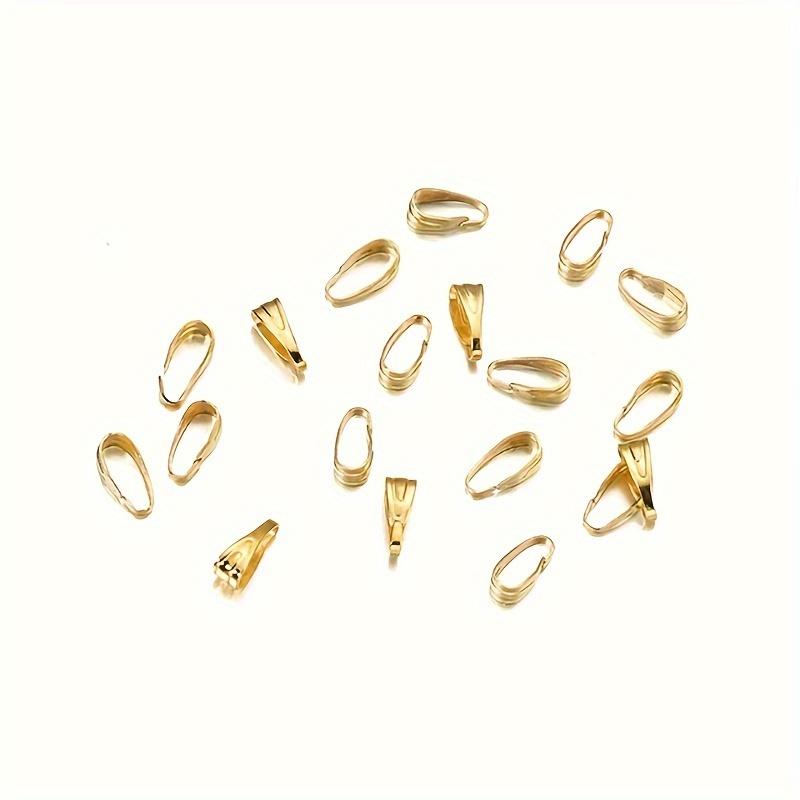 

100 шт./уп. 7/8 мм Подвеска Пряжка Золотистый Зажим для Подвески Соединительные Элементы Для Изготовления Бижутерии Своими Руками Фурнитура Аксессуары для Подвески Ожерелья 8mm золотистый