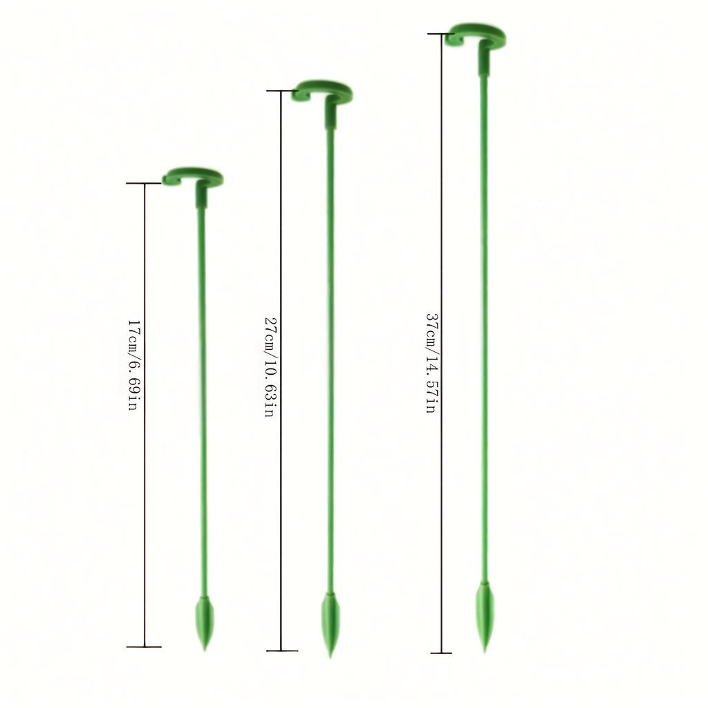 5-Pack Flexi Plant Adjustable Plastic Plant Support Stakes with Secure Support Ring Versatile Garden Stakes for Indoor Plants