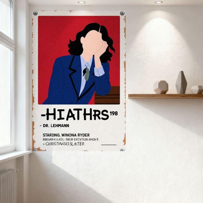 Vintage Dr. Lehmann Movie Starring Winona Ryder Christian Slater Metal Tin Sign Retro Distressed Poster Wall Decor for Bar Cafe