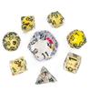 Cusdie Cute Animals DnD Dice Resin D4 D6 D8 D10 D% D12 D20 Polyhedral Dice Set for D&D Pathfinder Role Playing Table Board Games