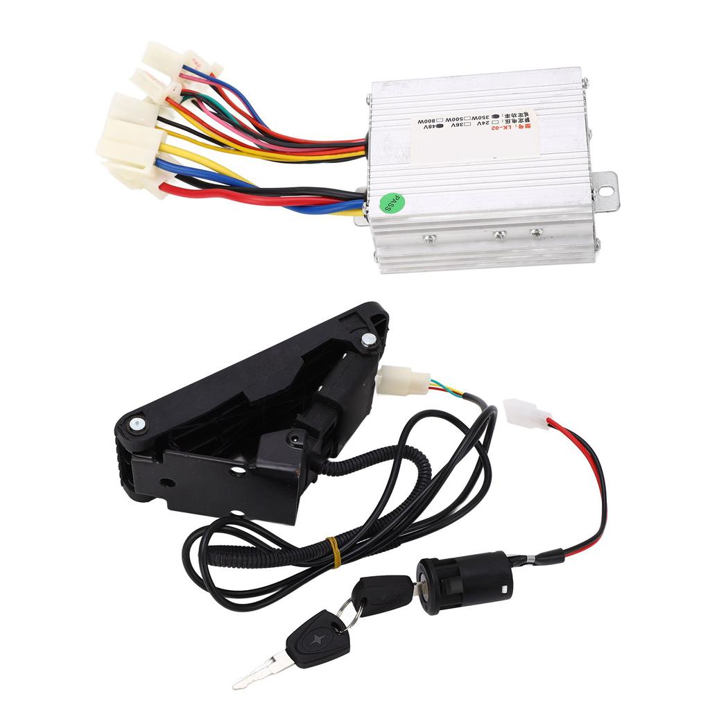 48V 350W Brush Speed Motor Conversion Controller Kit with Throttle Pedal for Electric Bike Motorcycle Tricycle