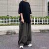 Harajuku Streetwear Khaki Cargo Pants Women Oversize Pockets Hip Hop Black Wide Leg Trousers For Female Korean