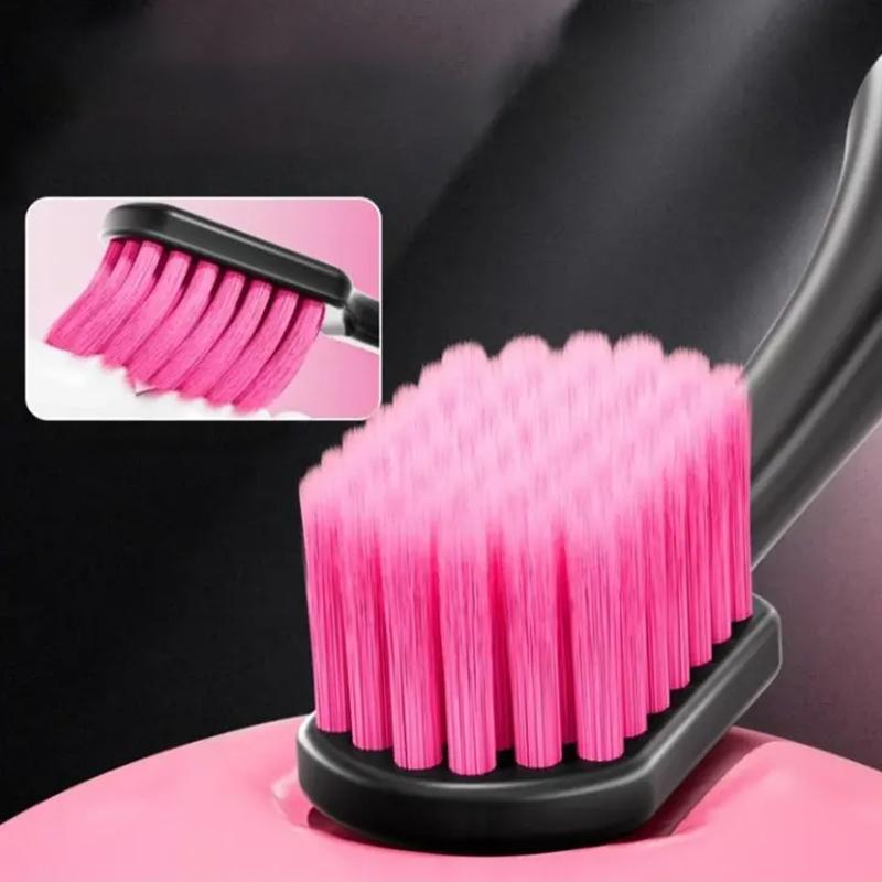 Dopamine Black Powder Toothbrush Soft Bristles High Value Korean Style Trendy Home Washing Wide Head Toothbrush