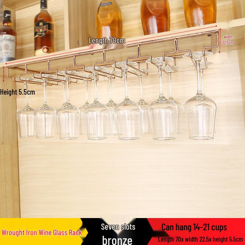 Red Wine Glass Hanging Rack for Stemware Display and Storage