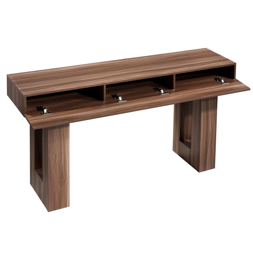 160 cm Console Table, Farmhouse Desk Behind the Couch, Wooden Rectangle Entrance Desk, Narrow Long Sofa Table Accent Stand for Hallway, Bedroom,