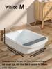 Semi-closed Splash-proof Litter Box (with Litter Scoop), New Stylish Semi-open Pet Litter Box for Cats, Easy To Care for