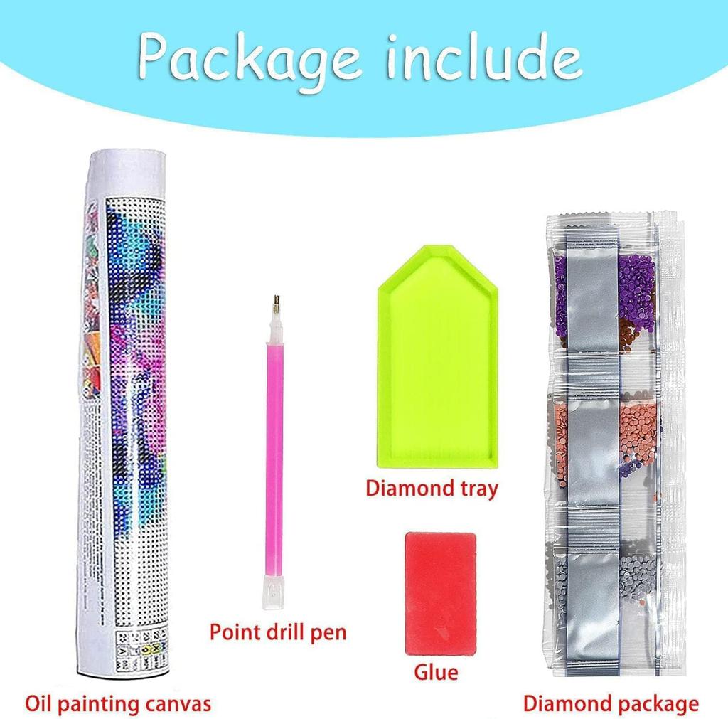 35×35 cm 14×14 in Adult DIY Full Drill Diamond Painting Kit — "Flowers Birds" Design Ideal for Gifts Home Decor