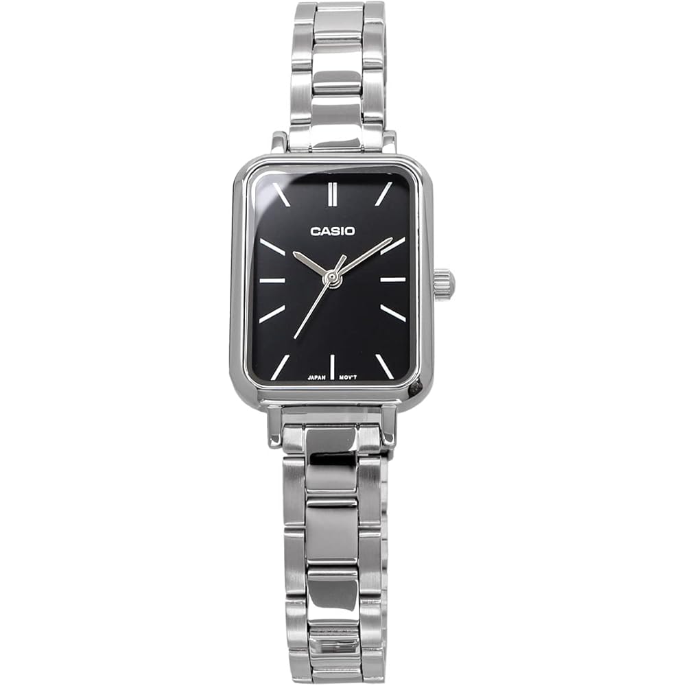 Casio Casio Standard Cheap Casio Women's Brass Metal Watch Silver Black LTP-V009D-1E