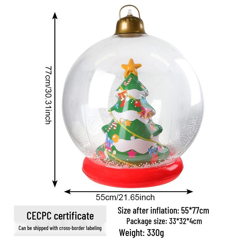 Cross-Border Christmas Courtyard Decoration: PVC Lantern & Inflatable Christmas Ball Set