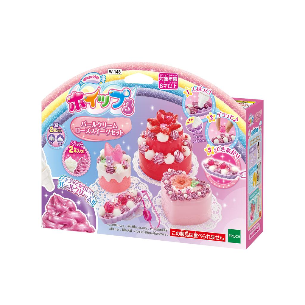 Epoch Whipple [Pearl Cream Rose Sweets Set] W-148 ST Mark Certification For Ages 8 and Up Toy Decoration Pastry Chef Making Toy Whipple