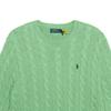 Polo Ralph Lauren Solid Color Logo Embroidered Cable Knit Crew Neck Sweater Men Sweater Green 710775885-052