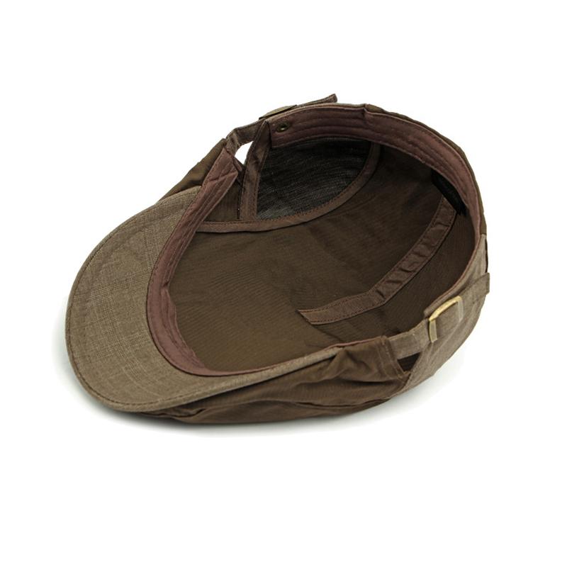 Spring Thin Breathable Cap Men's British Peaked Cap Retro Beret Stitching Forward Cap