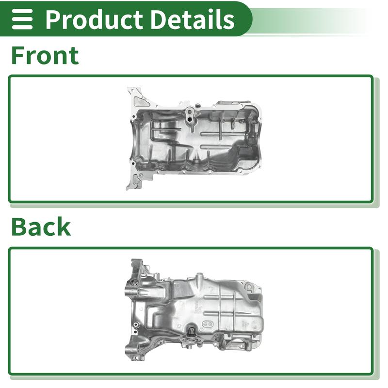 UXCELL Auto Car Engine Oil Pan lAluminum Oil Pan Sump Transmission Oil Pan for Honda Fit Base 2009-2013 No.11200RB0900