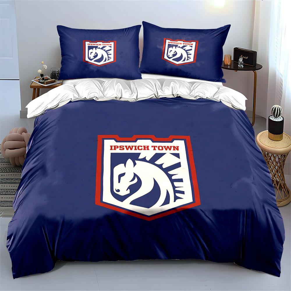 "Ipswich Town Horse Logo" Bedding Duvet Cover Set Duvet Cover Pillowcases  (1*Duvet Cover 2*Pillowcases, Without Duvet Insert)