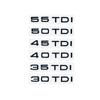 3D ABS Buchstaben 2.0TDI 2.5TDI 3.0TDI 35TDI 40TDI 45TDI 50TDI Emblem für Audi A1 A3 A4 A5 A6 A7 A8 Q2 Q3 Q5 Q7 Auto Kofferraum Aufkleber
