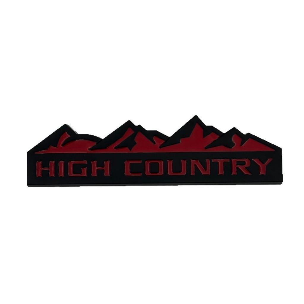 High Country Metal Car Emblem - Compatible with Chevrolet, Jeep, Dodge, Ford
