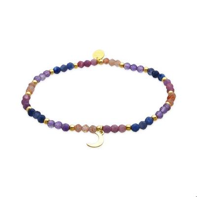 Bracelet - Luxenter - Linshu - Argent 925 - finition or 18k - Cristaux multicolfinition ores