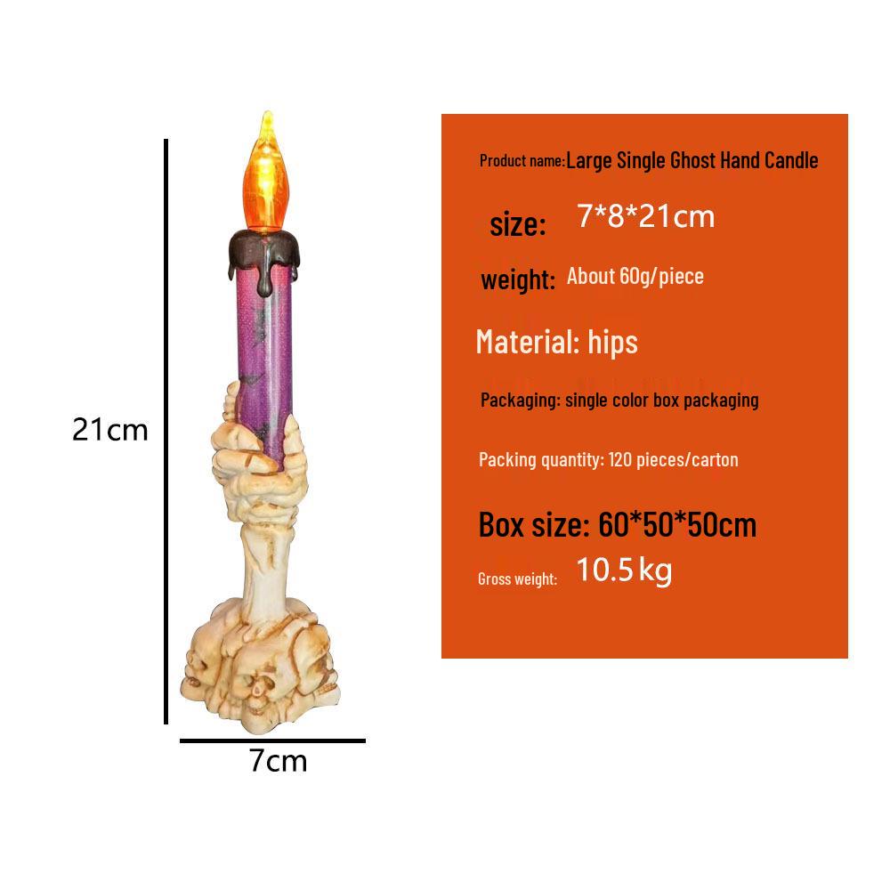 Halloween LED Ghost Hand Skull Candle Lamp Decoration