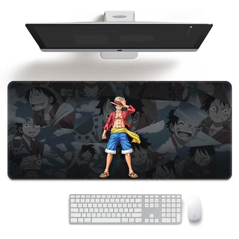 Cartoon Anime Mouse Pad Oversized ONE PIECE Boys E-sports Game Two-dimensional Computer Keyboard Desk Pad Office Cute Large Size  Non-slip Mouse Pad