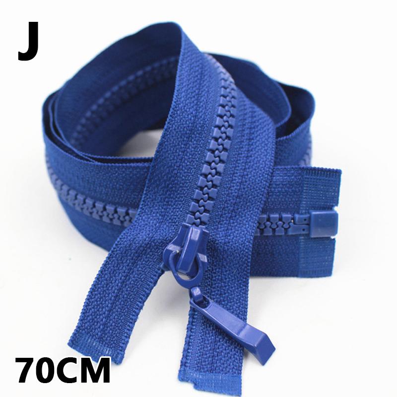 70/90cm 5# Resin Zipper Double Slider Zip For Down Jacket Clothes Bags Sewing Accessories Open-End Zippers Repair Accessory