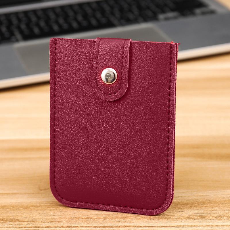 Pu Leather Credit Card Holder Bag 5Pcs Slots Men/Women Wallet Bank Leather Wallets With Money Clip Designer Cardholder