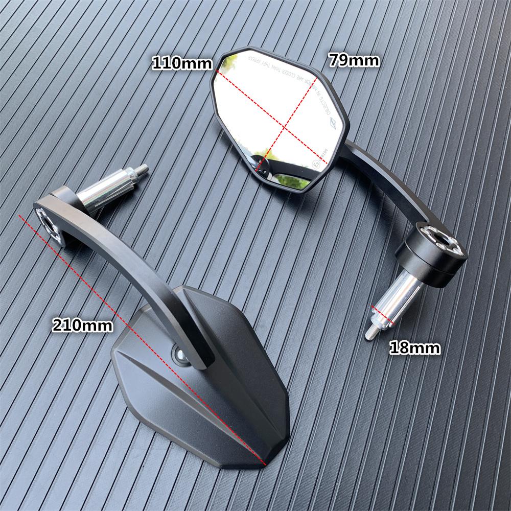 Zadní zrcátka CNC pro motocykly 7/8'' 22 mm Koncová zrcátka řídítek pro Harley Suzuki Honda Kawasaki Cruisers Yamaha