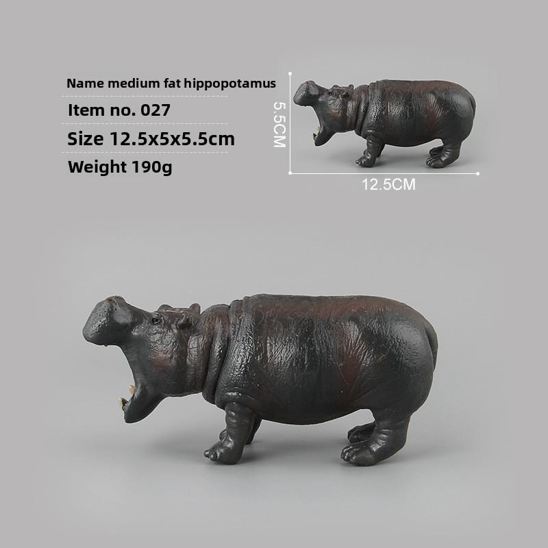 Wild Animal Pvc Hippo Model Set For Kids And Collectors