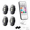 Wireless Remote LED Strobe Light Car Motorcycle Bike Warning Decor Lamp USB Rechargeable Aircraft Indicator 8 Colors Car Lights