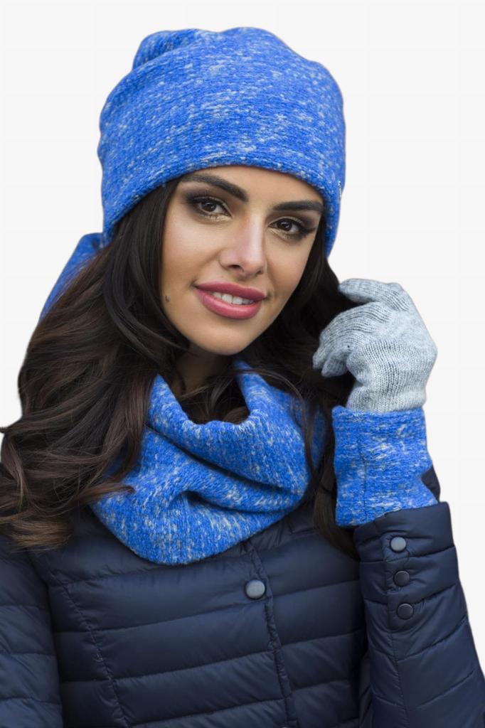 Cornelia Women' Set Hat with Snood Color Blue