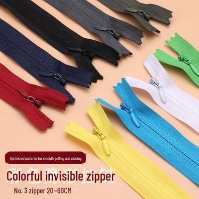 Invisibile No. 3 cerniere colorate in nylon chiuse per abbigliamento e accessori