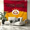 Galatasaray S Niestandardowe Imię Gobelin Ścienny Estetyczny Dekor Ścienny Drukowany Materiał Koc Dekoracyjne Gobeliny do Sypialni Salonu Wystrój Domu