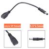 5Pin Micro USB Female 5V DC 5.5x2.5mm Male Adapter Connector Cable 22AWG Copper- Wire 20CM/7.87in Support 5.5x2.1mm