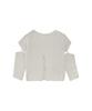 Teulimingbeodeu Sleeve Slit Boat Neck Knit [ Ivory ]