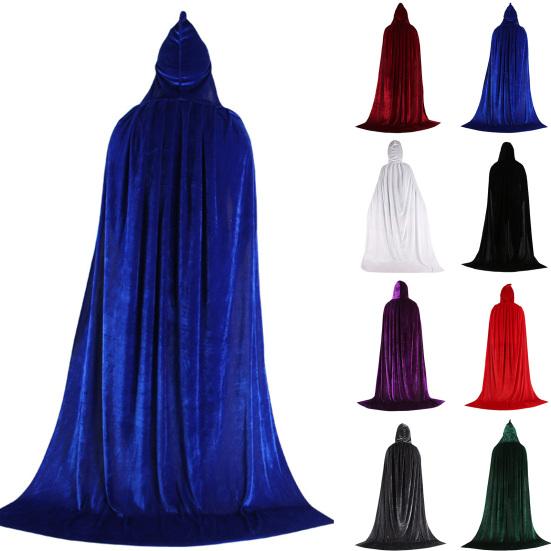 Excellent Super Soft Lightweight Witch Cape Adult Kids Halloween Hooded Decor for Nightclub