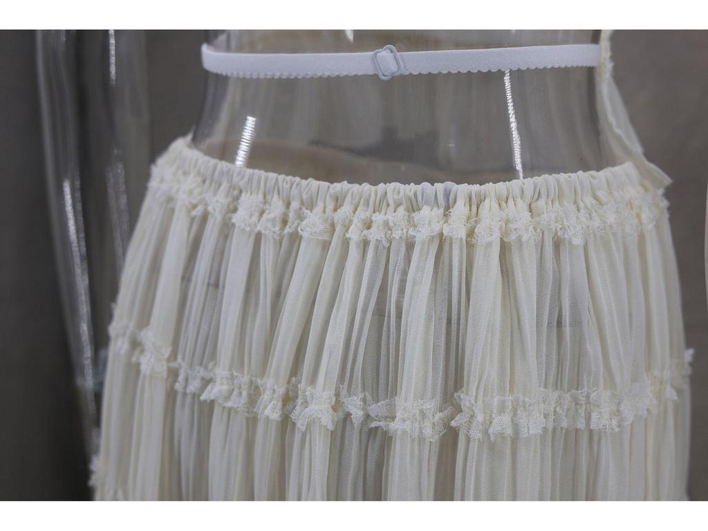 2024 Spring/Summer European & American Fashion Backless Halter Lace Ruffle Maxi Dress Set