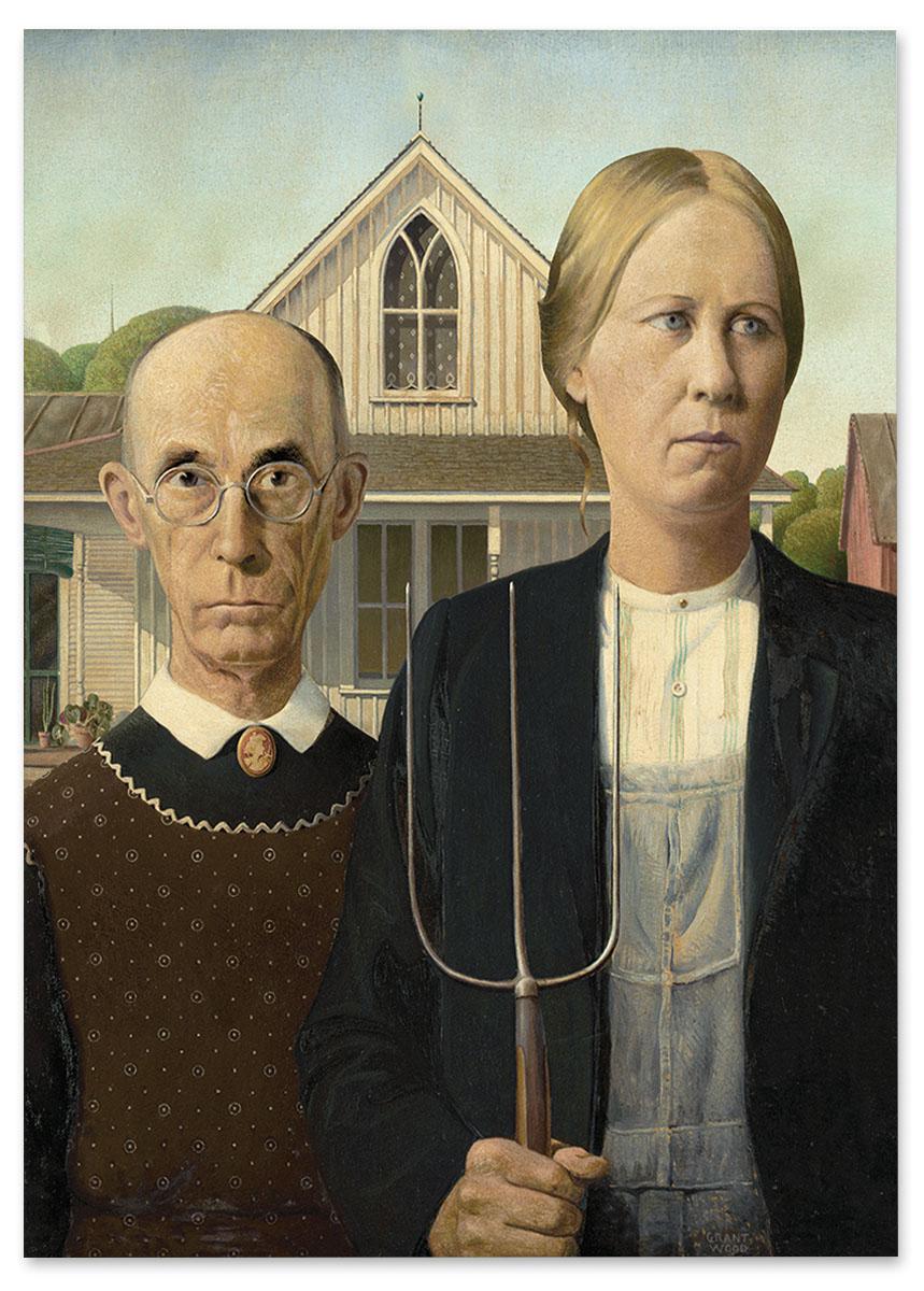 

Картина на полотні американська готика поп-арт 50x70 cm