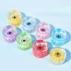 4Pcs Skateboard Wheels Flash with Bearings Wear Resistant 65mm 78A Transparent PU Smooth Repair Parts with Light Rollers