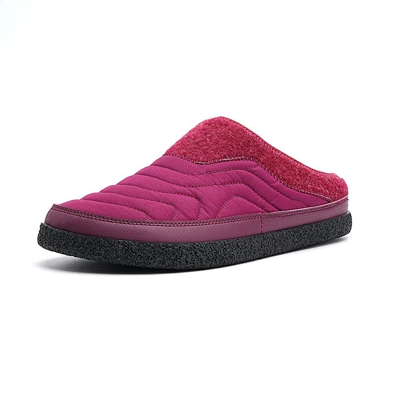 Winter Plush Men Slippers Big Size 46 Indoor Warm Fur Men's Mules Shoes Unisex Bedroom Slides Waterproof Male Slipper Slip On