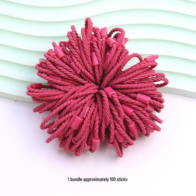 

DIY Colorful Ribbed Elastic Bands: High-Elasticity Nylon Hair Ties for Little Girls Braids бордовый