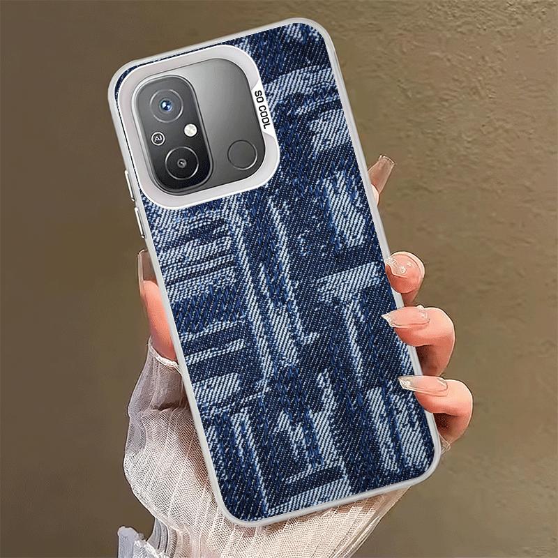 Retro-Denim-Muster Weiche Handyhülle für Xiaomi Redmi 15C 15 14C 13C 12C Poco X5 X6 X7 Pro X3 F8 F7 Ultra M8 13 12 Hülle Rückseite Sie