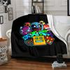 1pc Geometry Dash Adventure flannel Blanket for Super Soft Cute Comfort Blanket for Travel Bedding Couch Sofa Blanket Y73027