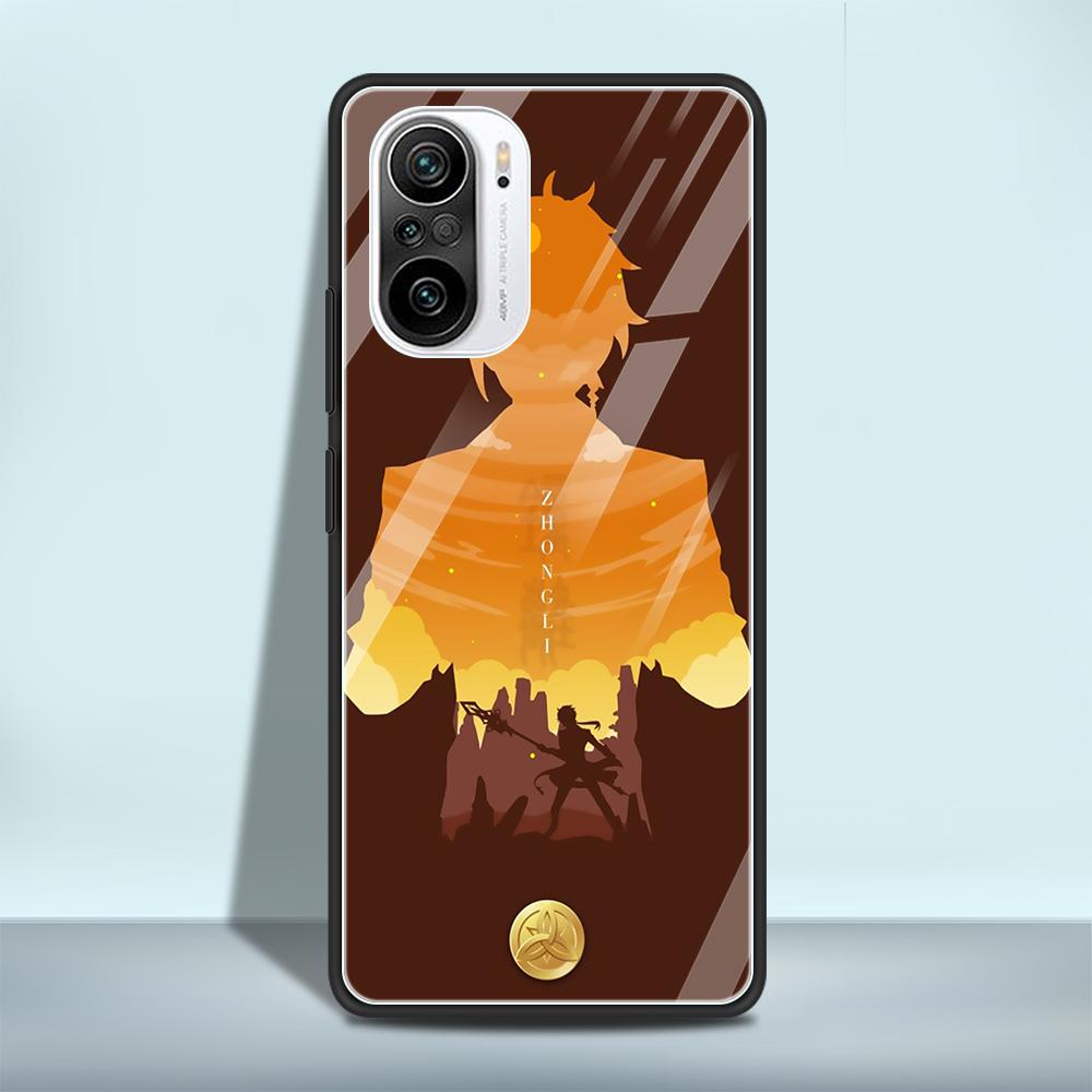 

Чехол из закаленного стекла для Xiaomi Redmi Note 10 8 9 Pro 9S 10S 8T 9C K40 9A 7 8A K20 Роскошный чехол для телефона Funda Genshin Impact Game Redmi Note 7