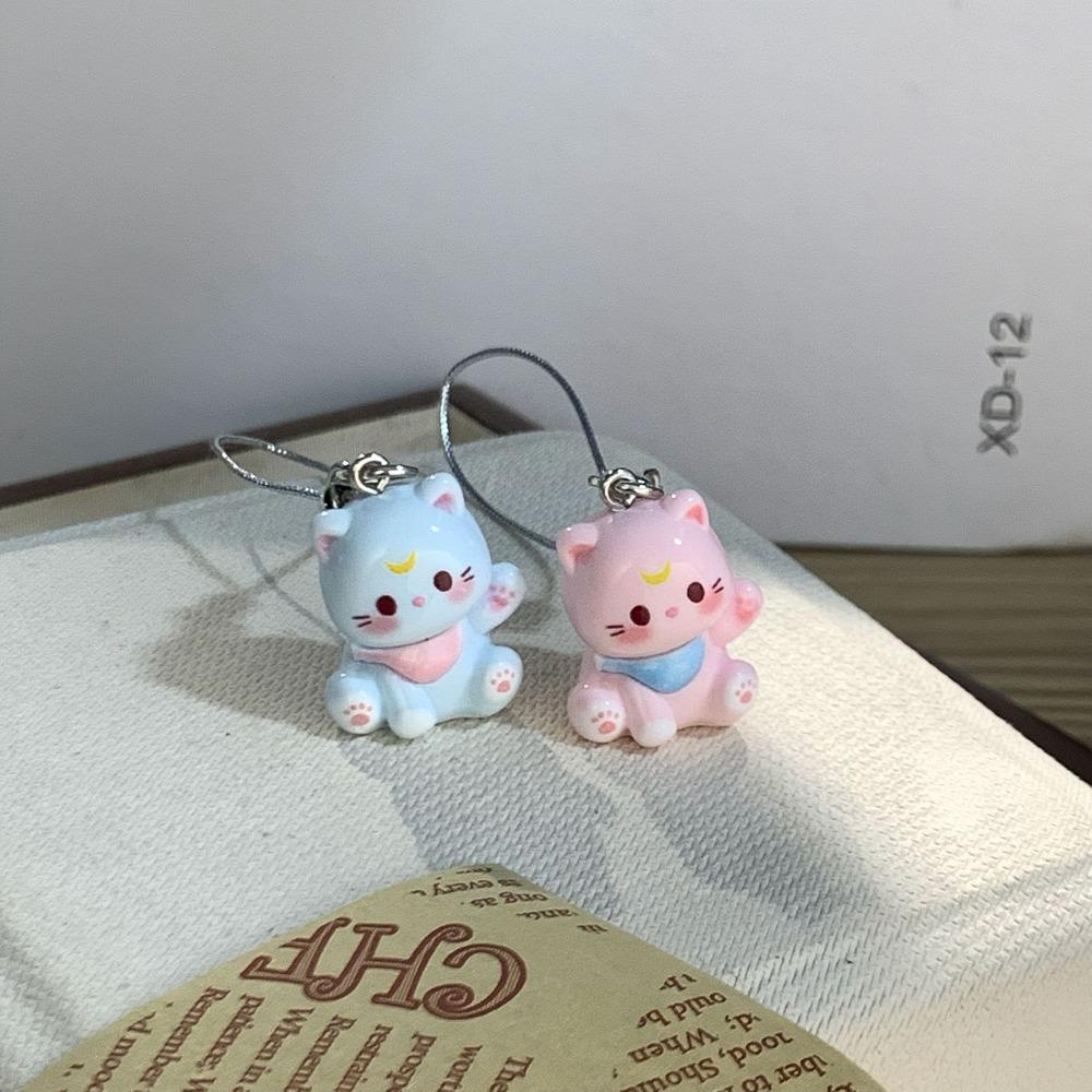Cartoon Cat Waving Cat Keychain DIY Couple Keychains New Cute Keychain  Home Desktop Decoration