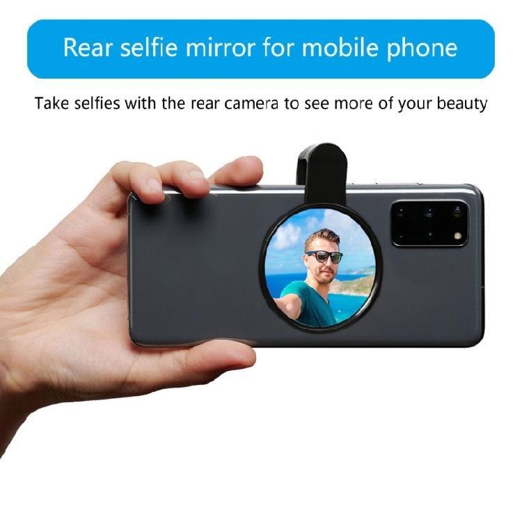 Smartphone Camera Mirror Reflection Clip Portable Mobile Phone Camera Mirror Clip Phone Rear Selfie Mirror Accessories