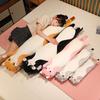 50/70/90/110/130cm Funny Joy Cute Soft Long Cat Plush Toys Pause Office Nap Pillow Bed Sleep Home Decor Doll for Kids Girl Gift